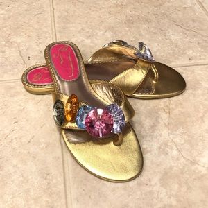 POETIC LICENCE  multi gem sandals sz  61/2